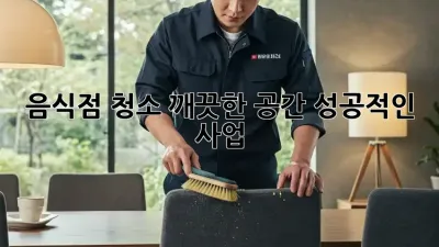 음식점 청소: 깨끗한 공간, 성공적인 사업!