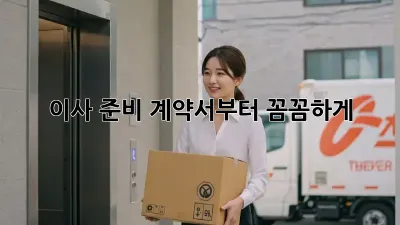 이사 준비, 계약서부터 꼼꼼하게!